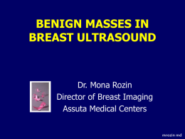 Benign Masses in Breast Ultrasound