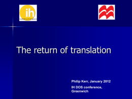 The return of translation: mutatis mutandis