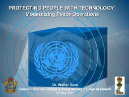 MONITORING TECHNOLOGY IN UN PEACEKEEPING