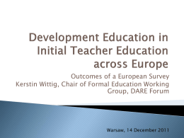 Development Education in Initial Teacher Education across