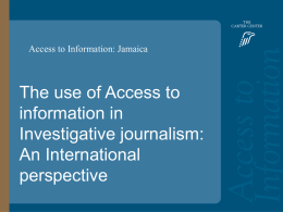 Access to Information: Bolivia