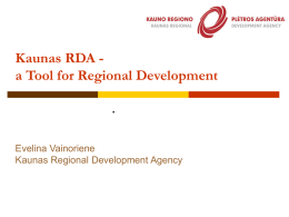 Regional Development: Lithuanian experience