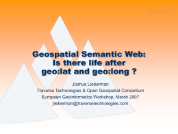 PowerPoint Presentation - Geospatial Ontologies & Locating