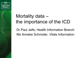 ICD-11 Mortality data – the importance of the ICD ppt