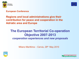 The Objective Territorial Cooperation 2007