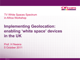 H%27s presentation at the TV White Space in Africa Workshop
