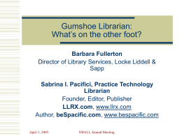 Gumshoe Librarian: What’s on the other foot?