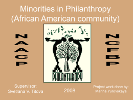 Minorities in Philanthropy (African American community)
