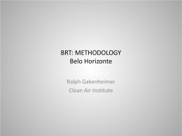 BRT: METHODOLOGY Belo Horizonte