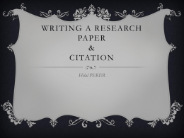 Crucial parts of writing a research paper