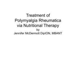 Treatment of Polymyalgia Rheumatica - PMR