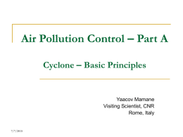 Cyclone – Basic Principles - CNR