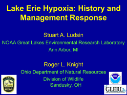 Lake Erie Hypoxia: History and Management Response