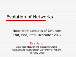 Lectures of Prof. Mentes