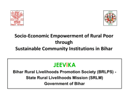 Socio-economic Empowerment of the Rural Poor through