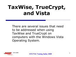 TaxWise and Vista