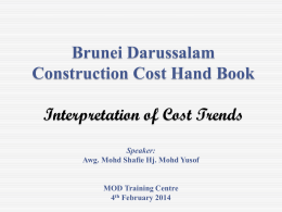 Brunei Darussalam Construction Cost Hand Book