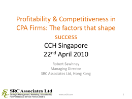 Accounting Firm Competitiveness CCH Singapore 22nd April
