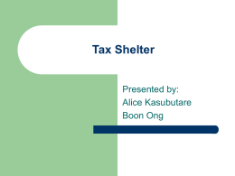 Tax Shelter – Mercer University