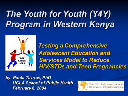 Youth for Youth (Y4Y) Program: Testing a Comprehensive