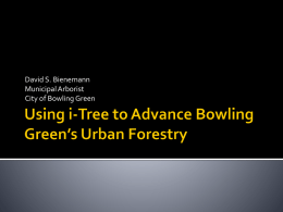 Using i-Tree to Advance Bowling Green’s Urban Forestry
