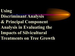 Using Discriminant Analysis & Principal Component Analysis