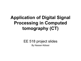 Application of Digital Signal Processing in Computed
