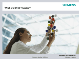 What are SPECT basics? - Siegfried Schrei, Molecular