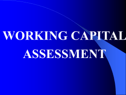How to Assess Working Capital Requirement