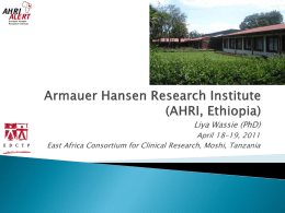 Armauer Hansen Research Institute (AHRI, Ethiopia)
