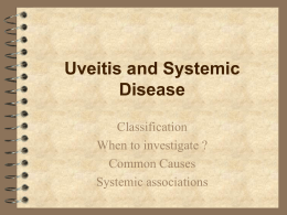 Uveitis and Systemic Disease