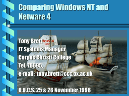 Comparing Windows NT and Netware 4