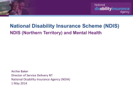 NDIS (NT) & Mental Health – Archie Baker