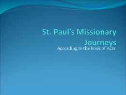 St. Paul’s Missionary Journeys