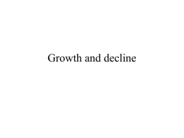 Exponential growth or decline