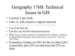 A. COURSE OBJECTIVES What kinds of jobs exist in GIS? 1