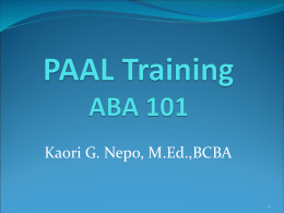 PAAL Training