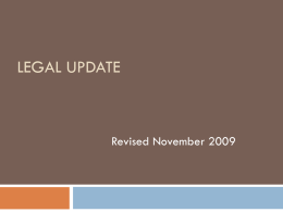 Legal Update