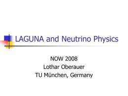 LAGUNA and Neutrino Physics