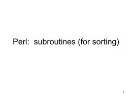 Perl: subroutines - University of Iowa