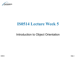 CM402 Lecture Week 2 - Computing at Northumbria