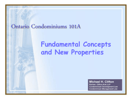 Ontario Condominiums 101A - Clifton Kok LLP Legal Counsel