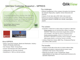 QlikView Customer Snapshot – MPREIS