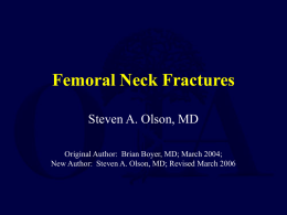 Femoral Neck Fractures - Dr. Ahmad Abanamy Hospital