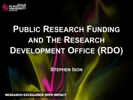 Public Research Funding and The Research Development
