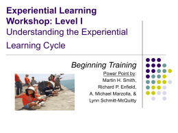 Designing Experiential Learning Modules