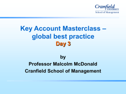 Key Account Masterclass – global best practice Day 2