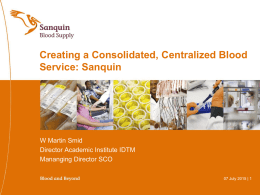 Sanquin Corporate Presentation