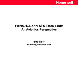 FANS-1 and ATN Data Link: An Avionics Perspective