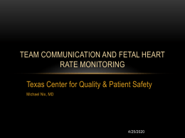 Team Communication and Fetal Heart Rate Monitoring